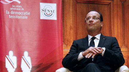 Fran&ccedil;ois Hollande, le 5 octobre 2012 lors d'un forum &agrave; la Sorbonne. (GONZALO FUENTES / AFP)