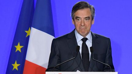 François Fillon, le 13 mars 2017 &nbsp;à Paris.&nbsp; (CHRISTOPHE ARCHAMBAULT / AFP )