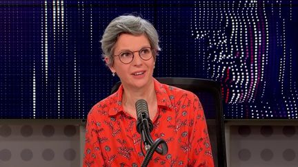 Sandrine Rousseau, invitée du 8h30 de franceinfo dimanche 24 octobre. (FRANCEINFO / RADIOFRANCE)