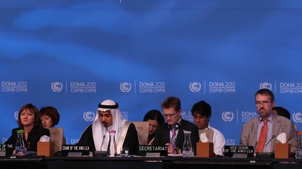 La conf&eacute;rence de l'ONU sur le climat, &agrave; Doha (Qatar), le 7 d&eacute;cembre 2012. (KARIM JAAFAR / AL-WATAN / AFP)