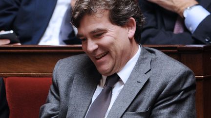 Le d&eacute;pute de Sa&ocirc;ne-et-Loire Arnaud Montebourg sur les bancs de l'Assembl&eacute;e nationale le 8 novembre 2011 &agrave; Paris. (MARTIN BUREAU / AFP)