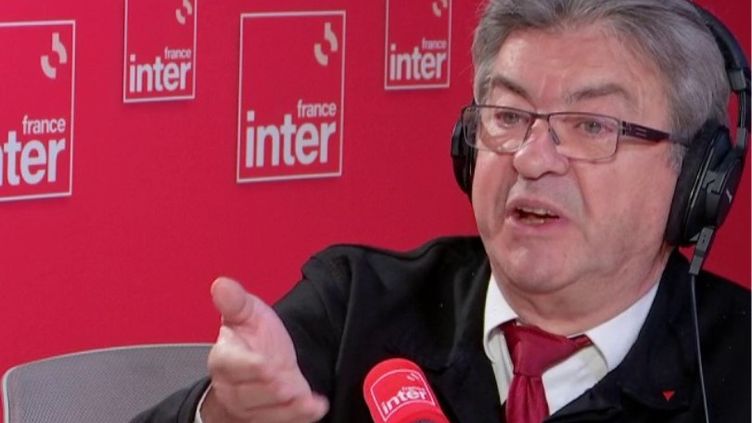 Jean-Luc Mélenchon was the guest of France Inter on March 17, 2023. (franceinfo)