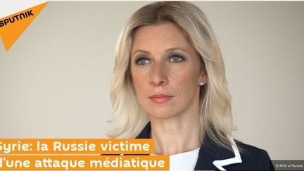 Sur la version française du site Sputniknews, la porte-parole du ministère russe des Affaires étrangères Maria Zakharova semble personnifier une «Russie victime d'une attaque médiatique»... (Capture d&#039;écran)