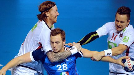 Valentin Porte (France) contre la Norvège (JEAN-FRANCOIS MONIER / AFP)