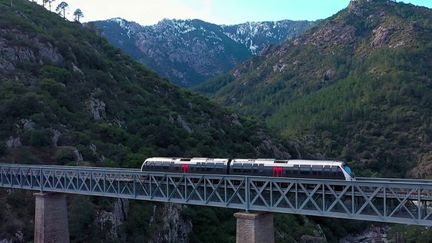 En Corse, il y a de magnifiques découvertes à faire, comme le célèbre petit train :&nbsp;le&nbsp;Trinikel&nbsp;qui signifie "le tremblotant".&nbsp;Il traverse les montagnes avec ses 61 viaducs et ses 57 tunnels, pour le plus grand bonheur des touristes. (FRANCE 2)