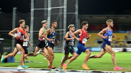 Jimmy Gressier lors du 5000 mètres aux championnats de France d'athlétisme à Albi (Tan), juillet 2023. (HAHN LIONEL / KMSP)