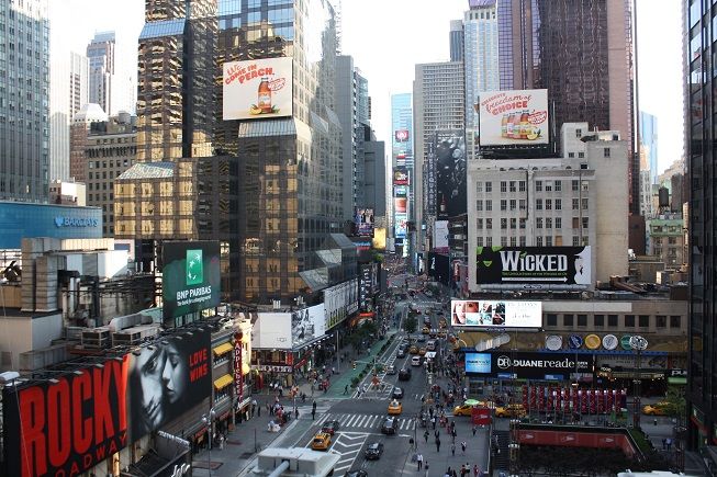 &nbsp; (Times Square vu du Novotel © Photo : Emmanuel Langlois)