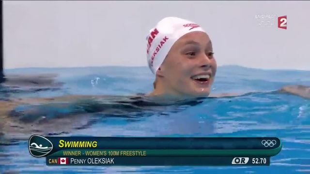 Rio 2016/natation : Manuel et Oleksial, reines du 100 m nage libre