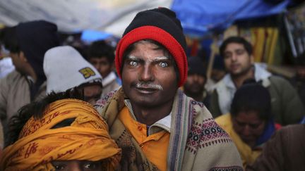 Un Hindou participe au p&egrave;lerinage annuel vers le sanctuaire d'Amarnath (Inde), le 30 juin 2012. (KEVIN FRAYER / AP / SIPA)