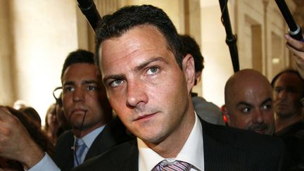 J&eacute;r&ocirc;me Kerviel au palais de justice de Paris, le 8 juin 2010. Le trader avait &eacute;t&eacute; condamn&eacute; &agrave; cinq ans de prison, dont trois ferme. (VINCENT ISORE / MAXPPP )