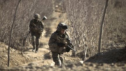 Des militaires du 7eme bataillon de chasseurs alpins en patrouille près de Tagab (province de Kapisa) (archive) (AFP - JOEL SAGET)