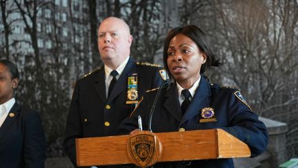 Keechant Sewell, cheffe de la police de New York (Etats-Unis), le 16 mars 2022. (JOHN NACION / NURPHOTO / AFP)