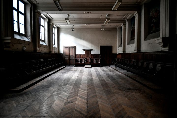 La salle capitulaire du monastère de la Visitation, à Paris (12 février 2024) (STEPHANE DE SAKUTIN / AFP)