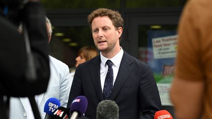 Le ministre des Transports, Clément Beaune, le 28 juillet 2023. (BERTRAND GUAY / AFP)