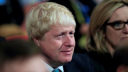 Le ministre des Affaires étrangères Boris Johnson lors d'une convention du parti conservateur, à Birmingham, le 5 octobre 2016.&nbsp; (LINDSEY PARNABY / ANADOLU AGENCY / AFP)