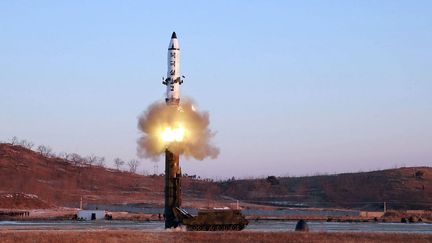 Tir de missile balistique (Pukgyksong-2) en Corée du nord, le 12 février 2017. (AFP/ KNS )