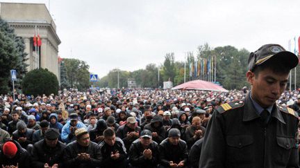 Des musulmans khirghizes en prière au premier jour de l'Aïd el-Kebir (Kurban Baïram en Russie), à Bichkek, la capitale kirghize, le 4 octobre 2014.

	
		
			
		
		
			
				
					  (AFP / Vyacheslav Oseledko)