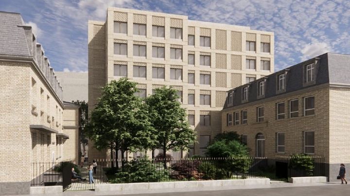 Projet du bâtiment Claudius Regaud, vue rue d’Ulm. (INSTITUT CURIE)