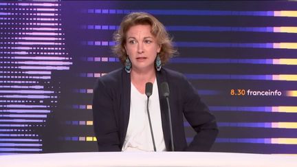 Marylise Léon, secrétaire générale de la CFDT, était l'invitée du "8h30 franceinfo", lundi 18 septembre 2023. (RADIOFRANCE / FRANCEINFO)