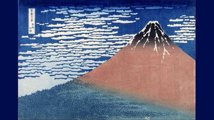 Une des &quot;Trente-six vues du Mont Fuji - vent du du sud à l&#039;aube claire - de Katsushika Hokusai
 (AP/SIPA)