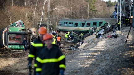 Sur les lieux de la collision, pr&egrave;s de la ville de Szczekociny, le 3 mars 2012. (BARTOSZ SIEDLIK / AFP)