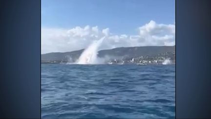 Le crash en mer, au large du Lavandou (Var), d'un avion, le 16 août 2024. (France 2)