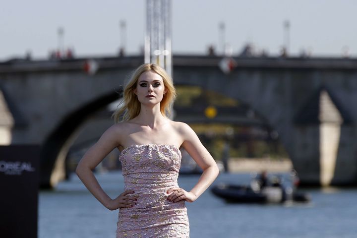 Show L'Oréal 2018 : l'actrice Elle Fanning 
 (Michel Euler/AP/SIPA)