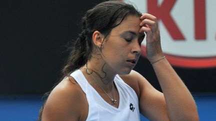 La joueuse de tennis fran&ccedil;aise Marion Bartoli lors du 3e tour de l'Open d'Australie &agrave; Melbourne, le 21 janvier 2012. (PAUL CROCK / AFP)