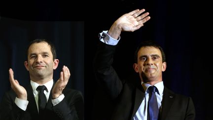 Le dernier débat avant le second tour de la primaire de la gauche oppose, mercredi 25 janvier, Benoît Hamon à Manuel Valls. (LIONEL VADAM  / MAXPPP)