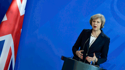 &nbsp; (Theresa May renontrait ce mercredi la chancelière allemande Angela Merkel © Tobias Schwarz/AFP)