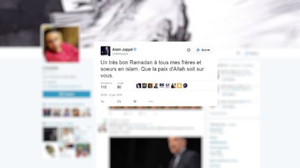 Capture d'écran du compte Twitter de "Candide", un jeune lycéen&nbsp;ayant&nbsp;publié l'image d'un faux tweet d'Alain Juppé, dans la nuit du dimanche 5 au lundi 6 juin 2016. (CANDIDE / TWITTER / FRANCETV INFO)