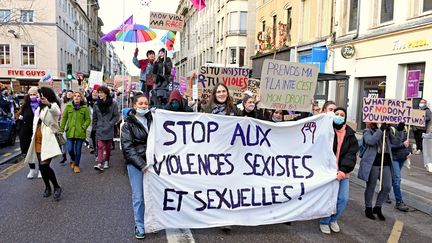 Une manifestation contre les violences sexistes et sexuelles à Nancy, le 27 novembre 2021. (CEDRIC JACQUOT / MAXPPP)