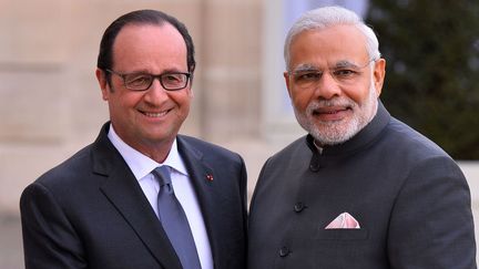 Le premier ministre indien et le président français en avril 2015. L'inde à longtemps apprécié la diplomatie non atlantiste de la France.  (AFP/Mustapha Yalcin/ Anadolu Agency)