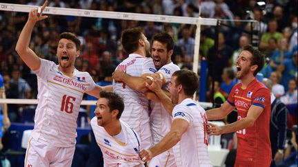 &nbsp; (La France est sacrée championne d'Europe de volleyball © maxppp)