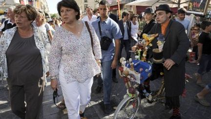 Martine Aubry, à Avignon, le 15 juillet 2011 (AFP/ANNE-CHRISTINE POUJOULAT)