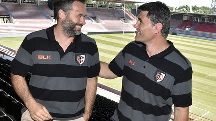 Ugo Mola et Fabien Pelous, les nouveaux visages à la tête du Stade Toulousain (PASCAL PAVANI / AFP)