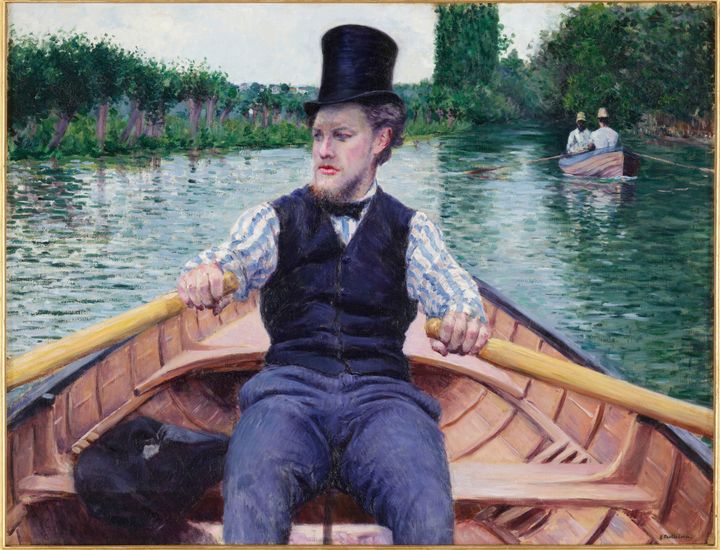 "Fête en bateau" par Gustave Caillebotte, vers 1877-1878. Huile sur toile, Paris, Musée d'Orsay, acquise grâce au mécénat exclusif de LVMH en 2022. (RMN-GRAND PALAIS (MUSEE D'ORSAY) / FRANCK RAUX)