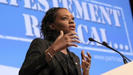 Rama Yade &agrave; la r&eacute;union annuelle du Parti radical le 14 mai 2012 &agrave; Paris. (PIERRE VERDY / AFP)