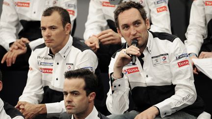 Franck Montagny pendant la conférence de presse Peugeot (VINCENT CURUTCHET / DPPI)