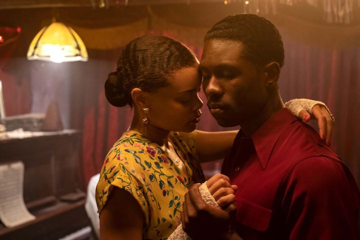 Andra Day et Trevante Rhodes dans&nbsp;dans&nbsp;"Billie Holliday, une affaire d'Etat" de Lee Daniels (2021). ( PHOTO CREDIT: TAKASHI SEIDA)