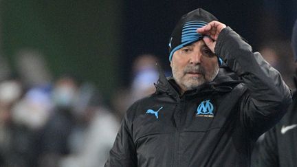 L'entraineur argentin de l'OM, Jorge Sampaoli, le 12 décembre dernier lors d'un match face à Strasbourg. (SEBASTIEN BOZON / AFP)