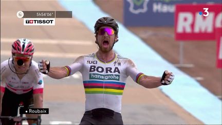 Le Slovaque Peter Sagan, le 8 avril 2018 à Roubaix (Nord). (FRANCE 3)