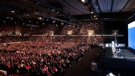 La St Jakobshalle, le 27 février 2008, la&nbsp;salle de Bâle où devait se dérouler le combat entre Booba et Kaaris. (EDDY RISCH/AP/SIPA)