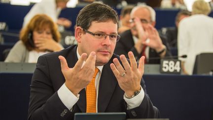 Adam Kosa dans l'hémicycle du Parlement européen, le 13 novembre 2014.