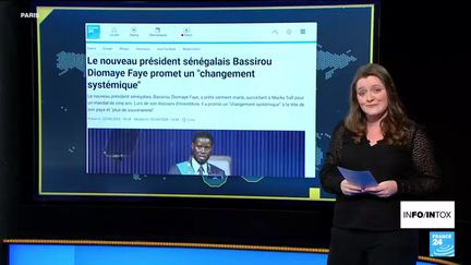 Le nouveau président sénégalais Bassirou Diomaye Faye ne s'est jamais exprimé sur la question depuis son élection. (France 24)