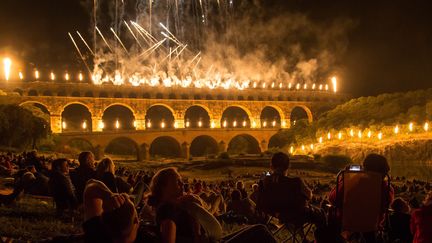 Le Pont du Gard embrasé pour l'ouverture des Féeries le 2 juin 2017
 (Clémentine Faure/Wostok Press/Maxppp)