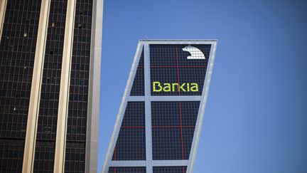 Le si&egrave;ge de Bankia, nationalis&eacute;e par le gouvernement espagnol, le 18 mai 2012 &agrave; Madrid (Espagne). (PAUL HANNA / REUTERS)