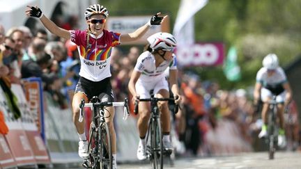 &nbsp; (Pauline Ferrand-Prevot lors d'une course en avril dernier © Reuters-Francois Lenoir)