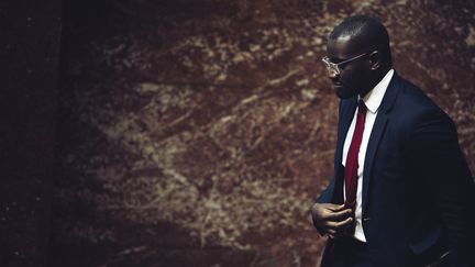 Le député LFI Carlos Martens Bilongo, à l'Assemblée nationale, le 1er octobre 2024. (VIRGINIE HAFFNER / HANS LUCAS / AFP)