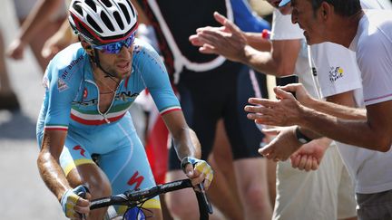 Vincenzo Nibali (Astana) à l'attaque (YUZURU SUNADA / BELGA MAG)